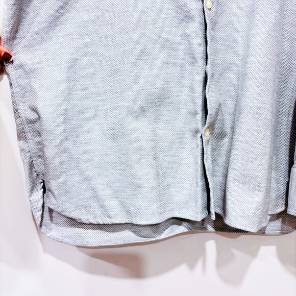 JOSEPH ABBOUD | Light grey thick cotton shirt | Classic casual | Men's XXL * - Picture 6 of 8